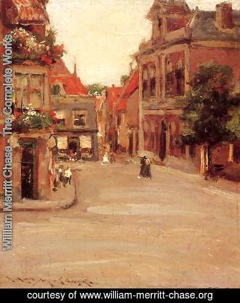 William Merritt Chase - The Red Roofs of Haarlem (or A Street in Holland)