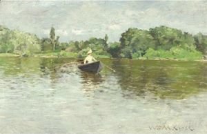 William Merritt Chase - On The Lake, Prospect Park