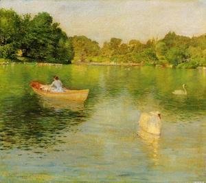 William Merritt Chase - On The Lake  Central Park