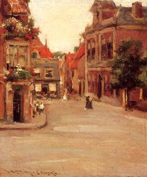 William Merritt Chase - The Red Roofs of Haarlem (or A Street in Holland)