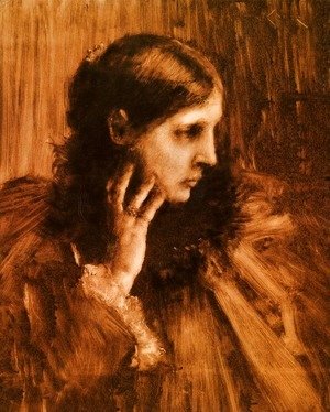 William Merritt Chase - Reverie: A Portrait of a Woman