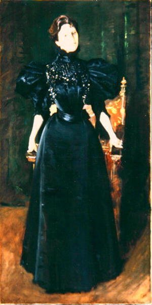 William Merritt Chase - Portrait of a Lady in Black, c.1895