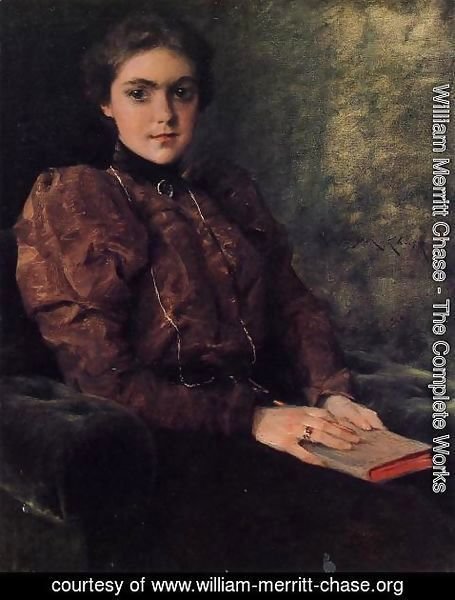 William Merritt Chase - Portrait of Miss F. Deforest