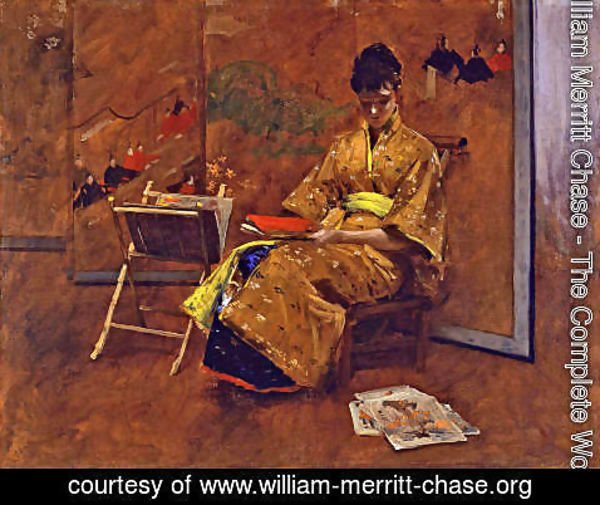 William Merritt Chase - The Kimono