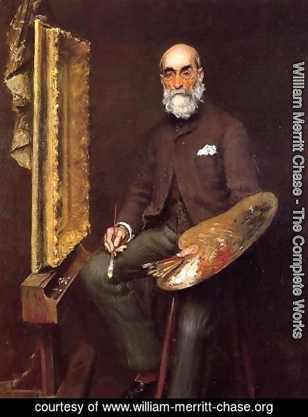 William Merritt Chase - Portrait of Worthington Whittredge