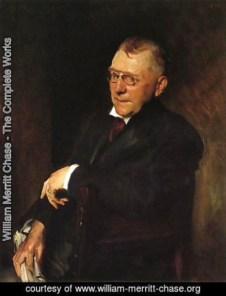 William Merritt Chase - Portrait of James Whitcomb Riley