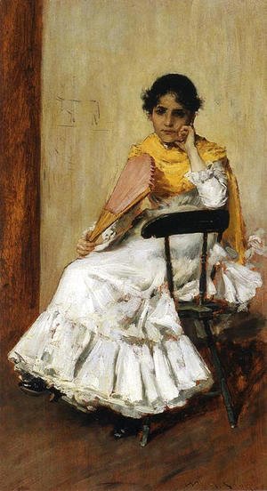 William Merritt Chase - A Spanish Girl aka Portrait of Mrs. Chase in Spanish Dress