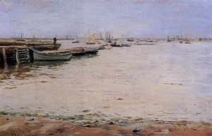 William Merritt Chase - Misty Day, Gowanus Bay