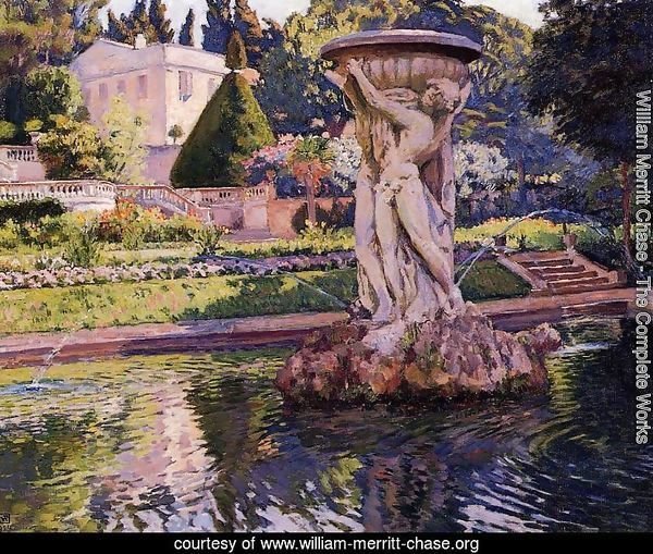 Garden with Villa and Fountain 1924