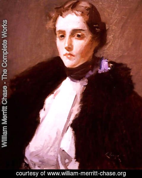 William Merritt Chase - Portrait of Fra Dana