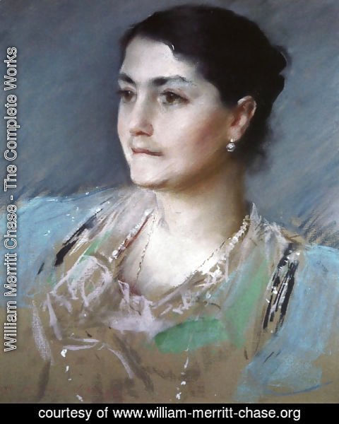 William Merritt Chase - Portrait of Mrs. William Chase