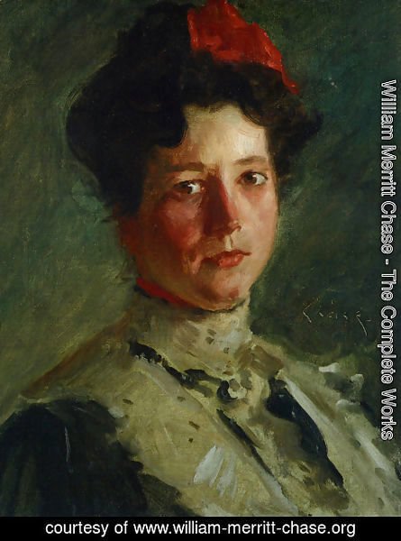 William Merritt Chase - Portrait of Martha Walter