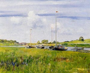 William Merritt Chase - At The Boat Landing