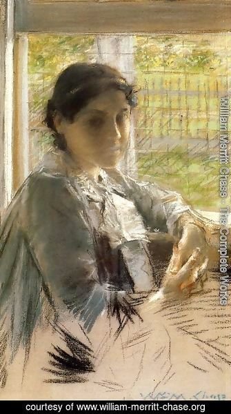 William Merritt Chase - At The Window