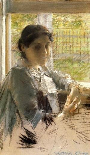 William Merritt Chase - At The Window