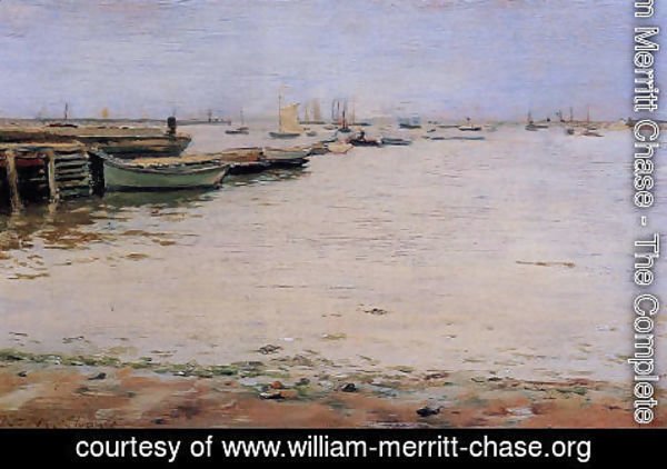 William Merritt Chase - Gowanus Bay Aka Misty Day  Gowanus Bay