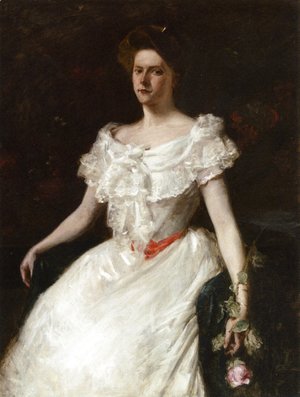 William Merritt Chase - Lady With A Rose