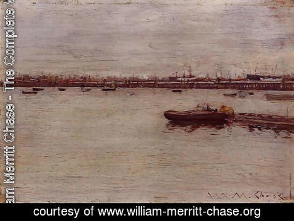 William Merritt Chase - Repair Docks  Gowanus Pier