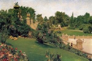 William Merritt Chase - Terrace At The Mall  Central Park