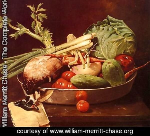 William Merritt Chase - Still Life with Vegetables