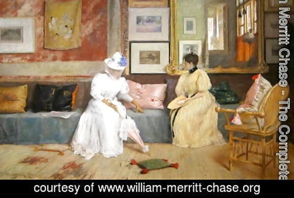 William Merritt Chase - A Friendly Call