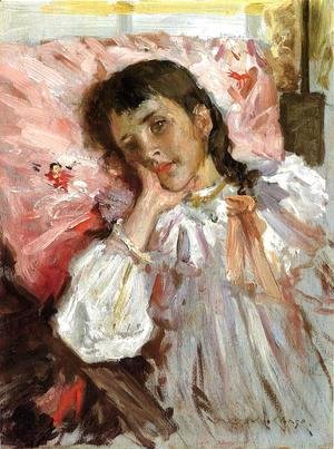 William Merritt Chase - Tired (or Portrait of the Artist's Daughter)