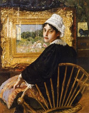 William Merritt Chase - A Study aka The Artist's Wife