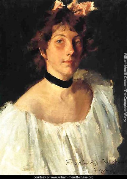 Portrait of a Lady in a White Dress (or Miss Edith Newbold)