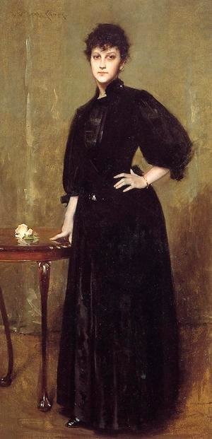 William Merritt Chase - Lady in Black (or Mrs. Leslie Cotton)