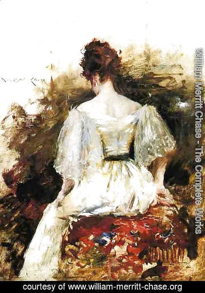 William Merritt Chase - Portrait of a Woman: The White Dress