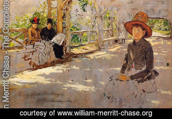 William Merritt Chase - Women under Trellis (unfinished)
