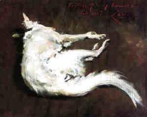 William Merritt Chase - A Sketch of My Hound "Kuttie"