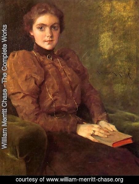 William Merritt Chase - A Lady in Brown