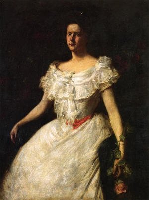 William Merritt Chase - Portrait of a Lady with a Rose