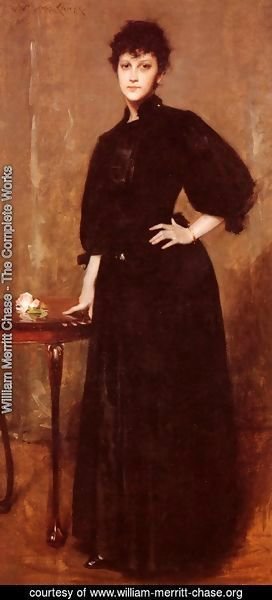 William Merritt Chase - Portrait of Mrs. C. (or Lady in Black; Portrait of a Lady in Black)