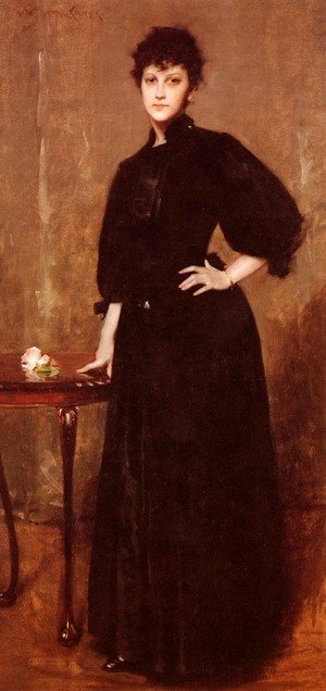 William Merritt Chase - Portrait of Mrs. C. (or Lady in Black; Portrait of a Lady in Black)