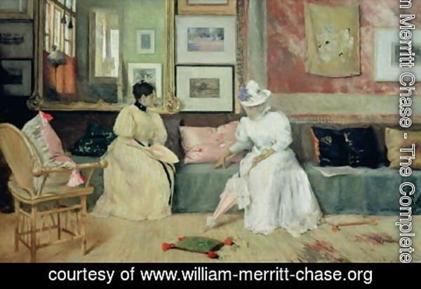 William Merritt Chase - A Friendly Call, 1895