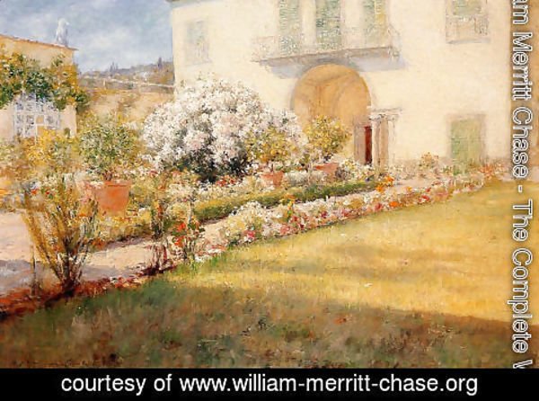William Merritt Chase - A Florentine Villa