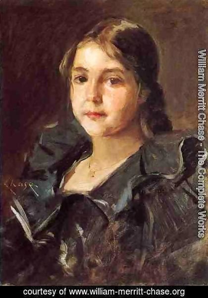 William Merritt Chase - Portrait of Helen Velasquez Chase