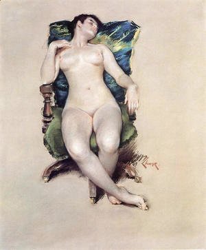 William Merritt Chase - Nude Resting