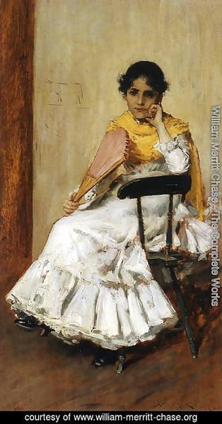 William Merritt Chase - A Spanish Girl aka Portrait of Mrs. Chase in Spanish Dress
