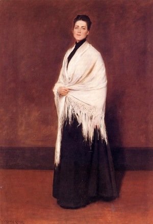 William Merritt Chase - Lady with a White Shawl