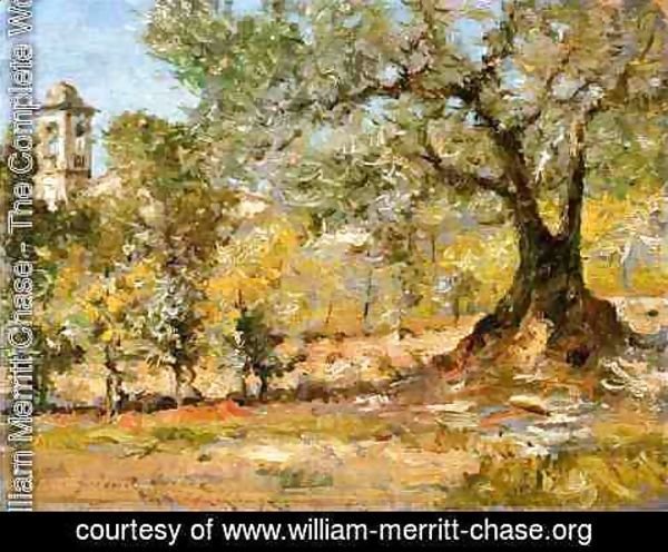 William Merritt Chase - Olive Trees, Florence