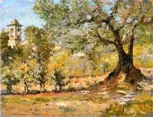 William Merritt Chase - Olive Trees, Florence
