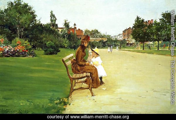 The Park, mother and girl