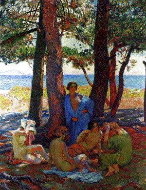 Bathers under the Pines by the Sea  1926