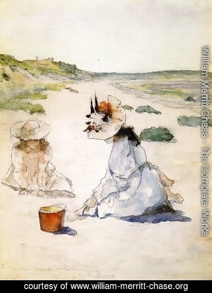 William Merritt Chase - On the Beach, Shinnecock