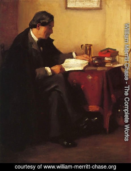 William Merritt Chase - Portrait of Elbert Hubbard (The Roycrafter)