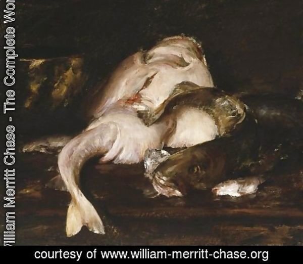 William Merritt Chase - Still Life, Fish