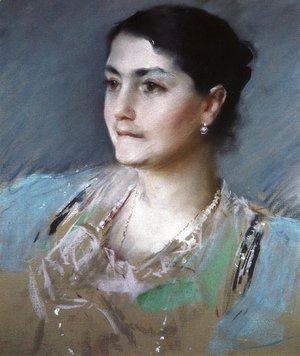William Merritt Chase - Portrait of Mrs. William Chase